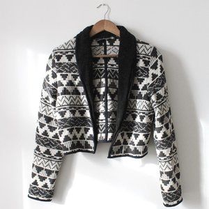 Vintage Aztec Tribal Southwestern Blanket Jacket by New Identity